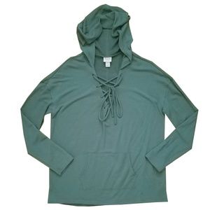 Mossimo Light Weight Green Tunic Hoodie
